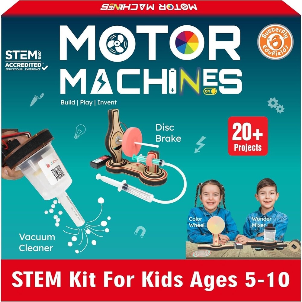 Butterfly EduFields Motor Machines 20 in 1 STEM Kit Toys Robotics Engineering
